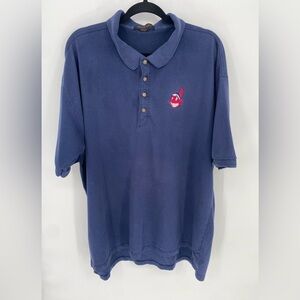 Antigua Golf Vintage Cleveland Indians Embroidered Polo Shirt XXL